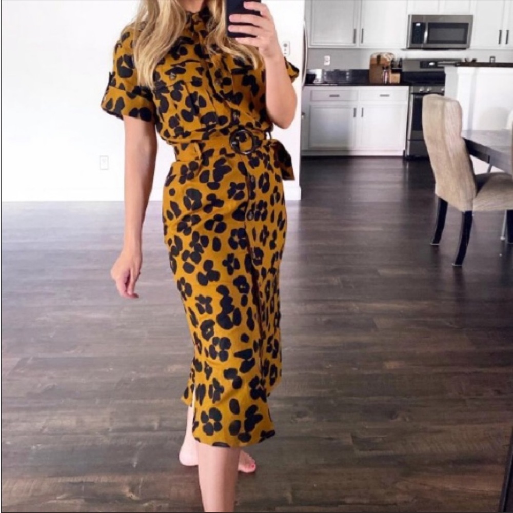 WHO WHAT WEAR ink blot animal dress